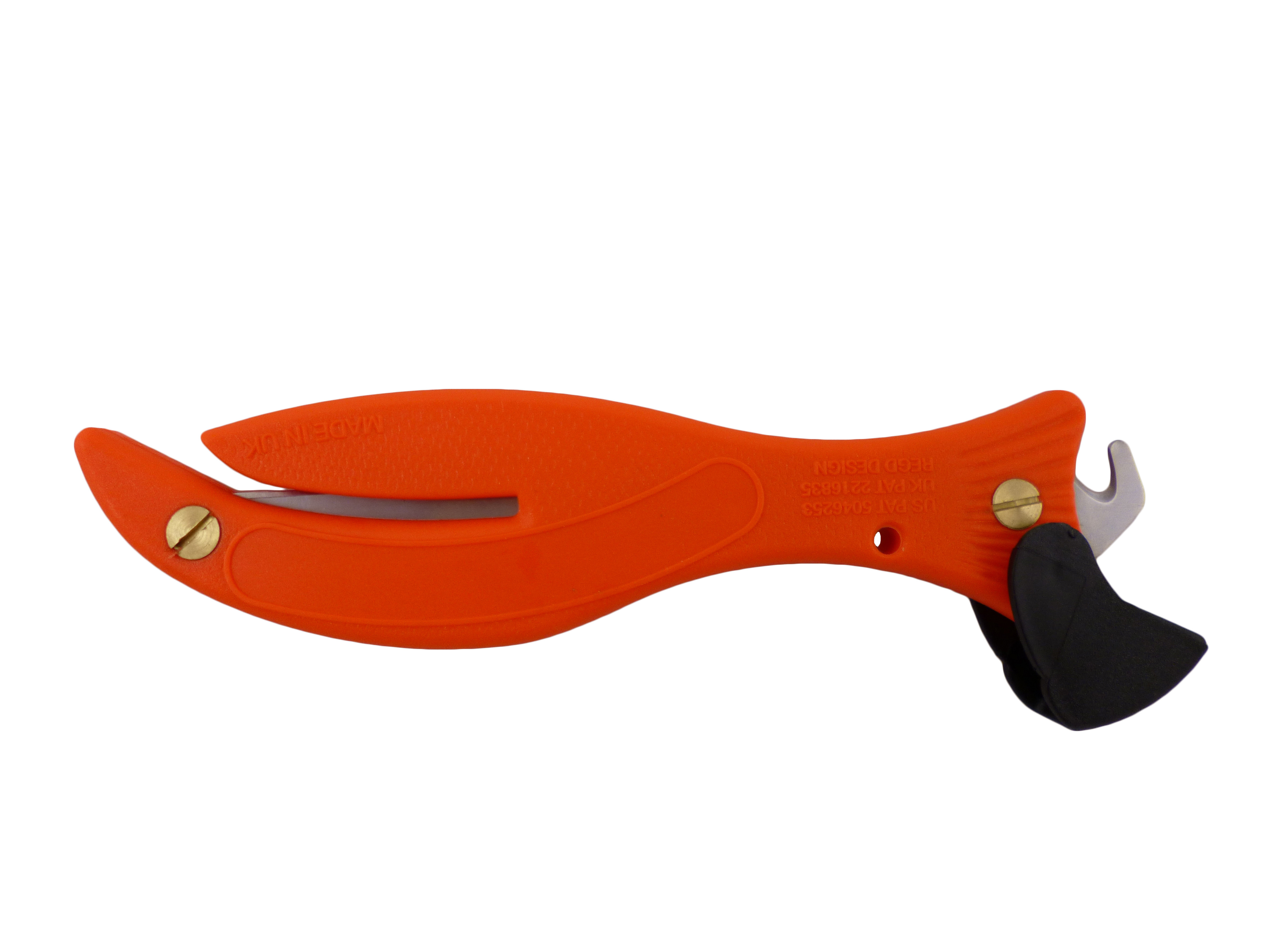 Fish 200 1x Orange Original Enclosed Blade Safety Box Tape Cutter Opener Tool 